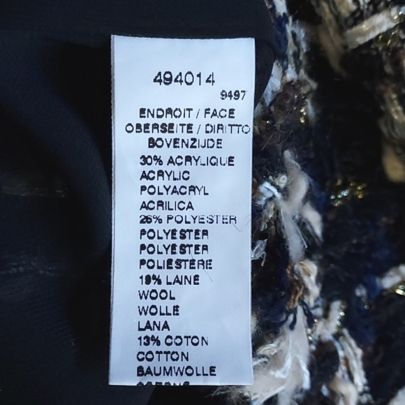 NWOT Amen Wardy Aspen Metallic Tweed Mid Length Designer Jacket Size FR 38 - Picture 16 of 17